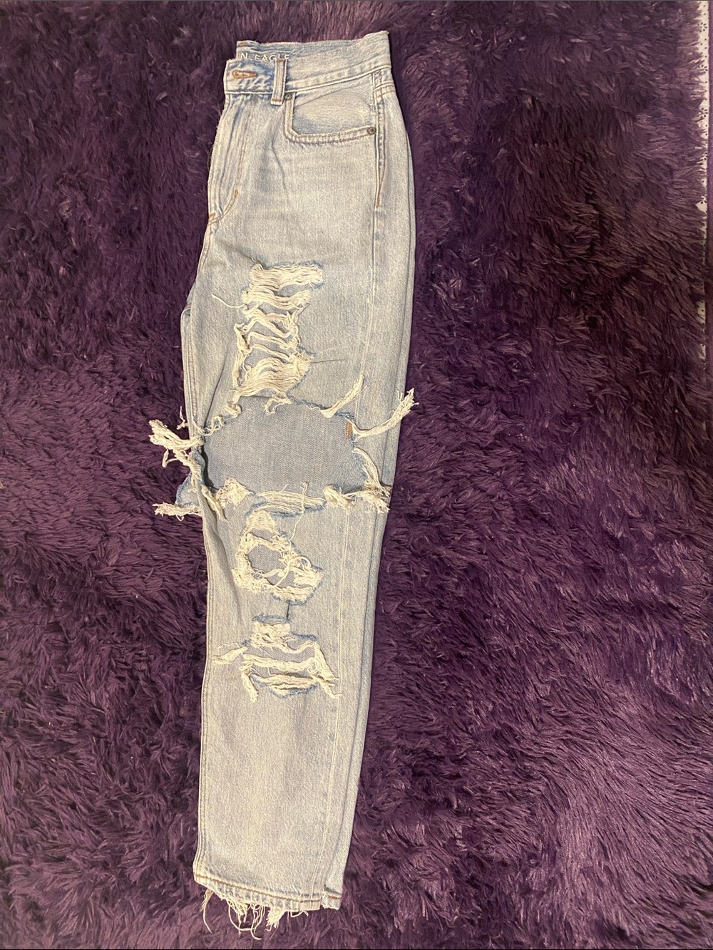 Light Wash Distressed Women’s Jeans - Brand Unspecified